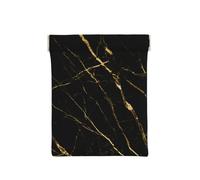 Nature de marbre Noir doré, Sac de Rangement pour Femmes, Portefeuille supérieur à Presser, Petit Porte-Monnaie, Pochette de Changement