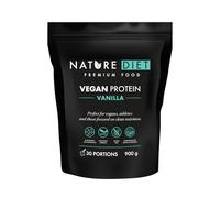 Nature Diet Protéine Végane en Poudre, Vanille, 900 g, Riche en Protéines | 21,9 g de Protéines par Portion, 30 Portions, Mélange de Pois et de Chanvre, Formule Saine, Végétale et Sans Gluten