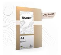 nature-eco Lot de 10 feuilles de papier kraft marron format A4 extra épais 410 g/m² comme carton de bricolage ou carton créatif ou carton solide pour le bricolage