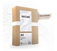 nature-eco Lot de 100 feuilles de carton kraft - Planche en papier kraft marron DIN A4 extra épais 410 g/m² - Pour le bricolage ou le carton créatif ou le carton solide pour le bricolage