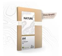 nature-eco Lot de 25 feuilles de carton kraft - Planche de papier kraft marron DIN A4 extra épais - 410 g/m² - Convient comme carton de bricolage ou carton créatif ou carton solide pour le bricolage