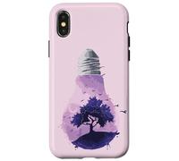 Nature & Électrique - Le Monde dans Une Ampoule Oiseaux Fly Tree Coque pour iPhone X/XS
