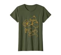 Nature Esthetic Souris Recherche Champignons et Glands T-Shirt, Femme, Olive, M