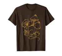 Nature Esthetic Souris Recherche Champignons et Glands T-Shirt, Homme, Marron, XXL