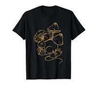 Nature Esthetic Souris Recherche Champignons et Glands T-Shirt, Homme, Noir, XL