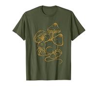 Nature Esthetic Souris Recherche Champignons et Glands T-Shirt, Homme, Olive, XXL