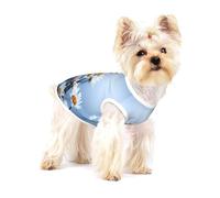 Nature Fleur Blanche,T-Shirt sans Manches en Coton pour Animaux de Compagnie, Gilet Respirant, Extensible et Doux,L