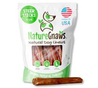 Nature Gnaws Bâtons de direction - Bâtons d'intimidation pour chiens - Idéal pour les chiens de petite, moyenne et grande taille - Fabriqué aux États-Unis, ingrédient unique - Bâtons à mâcher naturels