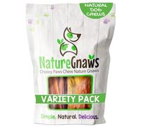 Nature Gnaws Boeuf naturel chien à mâcher - petite variété Pack - four herbe-Fed fermier traite