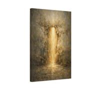 Nature Golden Light Brown Gold Abstract - Canvas Wall Art Print 16×24 inch (40×60 cm) - Vertical / 1.25 inch (3 cm)