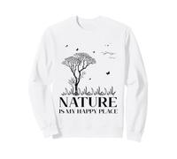 Nature is My Happy Place Hiking Camping Outdoor Lover Lovely Sweatshirt