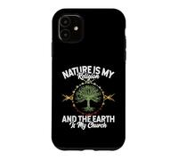 Nature is My Religion Earth is My Church Native American Day Coque pour iPhone 11