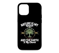 Nature is My Religion Earth is My Church Native American Day Coque pour iPhone 12/12 Pro
