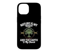 Nature is My Religion Earth is My Church Native American Day Coque pour iPhone 14