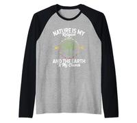 Nature is My Religion Earth is My Church Native American Day Manche Raglan