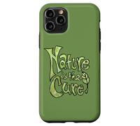 Nature is The Cure Design Typographie botanique terreuse Vert Coque pour iPhone 11 Pro