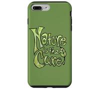Nature is The Cure Design Typographie botanique terreuse Vert Coque pour iPhone 7 Plus/8 Plus