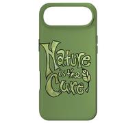 Nature is The Cure Design Typographie botanique terreuse Vert Coque pour iPhone Air