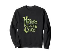 Nature is The Cure Design Typographie botanique terreuse Vert Sweatshirt