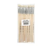 Nature Line Wooden Brushes No. 4, Short Handle, 12pcs.