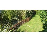 Nature LOUNGE Bordure en osier pour plate-bande Pour plate-bande ou délimitation de jardin Plusieurs tailles 30 x 60 cm naturel