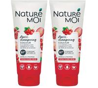 Naturé Moi - Après Shampooing Sans Sulfate Couleur - Démélant Cheveux, Protège - Cheveux Colorés, Méchés - Groseille, Huile Pépin Raisin Bio 97% d'Origine Naturelle 200 ml Fabriqué en France Lot de 8