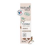 Naturé Moi - Crème hydratante visage jour Anti-Âge - À l'Aloe Vera Bio, au beurre de Karité et à l'huile d'Argan Bio - Peaux sèches - 99% d'Origine Naturelle - 50 ml - Fabriqué en France