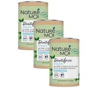 Naturé moi - Dentifrice Solide Pastille à Croquer Menthe Fraîche Au Zinc Citrate, Fluor et Gomme d'Acacia 100 pourcent d'Origine Naturelle, Menthe, Blanc, 60 pastilles (Lot de 3)