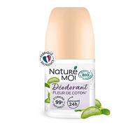 Naturé Moi - Déodorant roll-on - Efficacité 24h - Déodorant femme à l'Aloe Vera Bio et au Magnésium - Parfum Fleur de Coton - 99% d'Origine Naturelle - 50 ml - Fabriqué en France