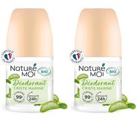Naturé Moi - Déodorant roll-on - Efficacité 24h - Déodorant femme à l'Aloe Vera Bio et au Magnésium - Parfum Criste Marine - 99% d'Origine Naturelle - 50 ml - Fabriqué en France (Lot de 2)