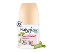 Naturé Moi - Déodorant roll-on - Efficacité 24h - Déodorant femme à l'Aloe Vera Bio et au Magnésium - Parfum Grenade - 99% d'Origine Naturelle - 50 ml - Fabriqué en France