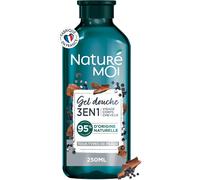 Naturé Moi - Gel Douche 3 En 1 - Visage, Corps, Cheveux - Hydrate Et Nourrit - Écorce De Cèdre Bio D'auvergne Et Poivre Noir Bio - 95% D'origine Naturelle - 250 Ml - Fabriqué En France