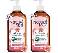 Naturé Moi - Lait Corps Nourrissant à la Figue Bio de Provence et au Beurre de Karité Bio - Lait Corps Hydratant et Nourrissant - 97% d'Origine Naturelle - 500 ml - Fabriqué en France (Lot de 2)