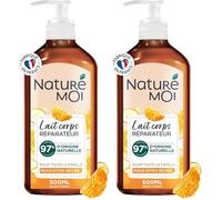 Naturé Moi - Lait Corps Réparateur au Miel Bio du Limousin et à l'Huile d'Avocat - Nourrit et Répare les Peaux Extra Sèches - 97% d'Origine Naturelle - 500 ml - Fabriqué en France (Lot de 2)