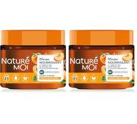 Naturé Moi - Masque Cheveux - Nourrit et Répare - Cheveux Secs, Abîmés - Abricot, Huile de Sésame Bio - Formule Soin Cheveux à 96% d'Origine Naturelle - 300 ml - Fabriqué en France (Lot de 2)