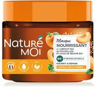 Naturé Moi - Masque Cheveux - Nourrit Et Répare - Cheveux Secs, Abîmés - Abricot, Huile De Sésame Bio - Formule Soin Cheveux À 96% D'origine Naturelle - 300 Ml - Fabriqué En France