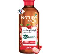 Naturé Moi - Shampooing Couleur Sans Sulfate - Soin Des Cheveux Colorés Et Méchés - Groseille, Huile De Pépin De Raisin Bio - 95% D'origine Naturelle - 250 Ml - Fabriqué En France