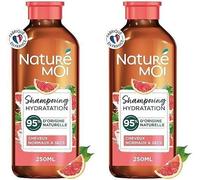 Naturé Moi - Shampooing Hydratation - Cheveux Normaux À Secs - Shampooing Sans Sulfate - Hydrate Et Revitalise - Au Pamplemousse Bio De Corse - 95% D'origine Naturelle - 250 Ml - Fabriqué En France