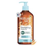Naturé Moi - Shampooing Pour Toute La Famille À L'Avoine Bio D'Auvergne - Format Familial Adapté À Un Usage Fréquent Pour Les Cheveux Des Parents Et Des Enfants - 500 ml - Fabriqué En France