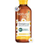 Naturé Moi - Shampooing Reflets Dorés - Soin Cheveux Cheveux Blonds - Shampooing Sans Sulfate - Ravive Les Reflets - Camomille Bio - 95% D'origine Naturelle - 250 Ml - Fabriqué En France
