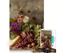 Nature Morte au Fromage, Puzzle de 1000 pièces pour Adultes, défi cérébral, Jeu de Groupe, découpe Nette, Joli Cadeau 38x26cm