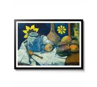 Nature morte avec théière et fruits de Paul Gauguin, impression primitivisme expressive, art mural vintage 1896, poster de décoration d'intérieur, idée cadeau, archivage mat, A4 (encadré) - 29,7 x 21
