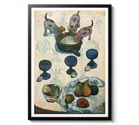 Nature morte avec trois chiots par Paul Gauguin, décoration de cuisine impressionniste chien et fruits, impression portrait vintage, idée cadeau, archivage mat, A3 (impression uniquement) - 42 x 29,7