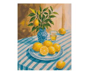 Nature morte citrons 24 x 30 cm - Peinture par numéros