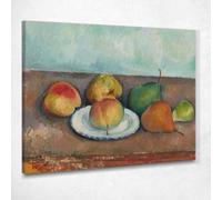 Nature morte de pommes et poires Paul Cézanne, pcz191 Tableau imprimé sur toile, 50 x 40 cm