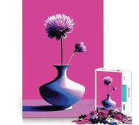 Nature Morte, Fleurs et Vase, Puzzle de 1000 pièces pour Adultes et Adolescents, Jeu cognitif, Loisirs et Amusement, Motif à Assembler, Cadeau Festif 50x75cm