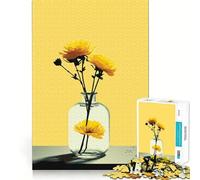 Nature Morte, Fleurs et Vase, Puzzle de 1000 pièces pour Adultes et Adolescents, Jeu de réflexion, Loisirs, Bords précis, décoration Murale 50x75cm