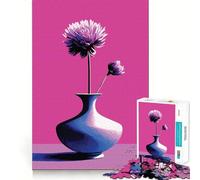 Nature Morte, Fleurs et Vase, Puzzle de 1000 pièces pour Adultes et Adolescents, Jeu de réflexion, Loisirs, Bords précis, décoration Murale 38x52cm