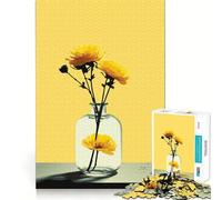 Nature Morte, Fleurs et Vase, Puzzle de 1000 pièces pour Adultes et Adolescents, Jeu Mental apaisant et Relaxant, Cadeau de qualité supérieure 38x52cm