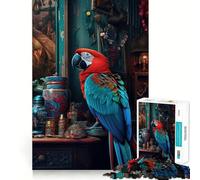 Nature Morte Perroquet, Puzzle Vintage de 1000 pièces pour Adolescents, Jeu intellectuel, Moment de Partage, découpe de qualité, Cadeau mémorable (50x75cm)